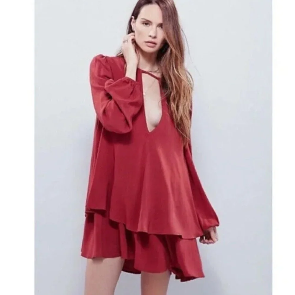 Free People Beck Mini Dress Tunic Size XS NEW